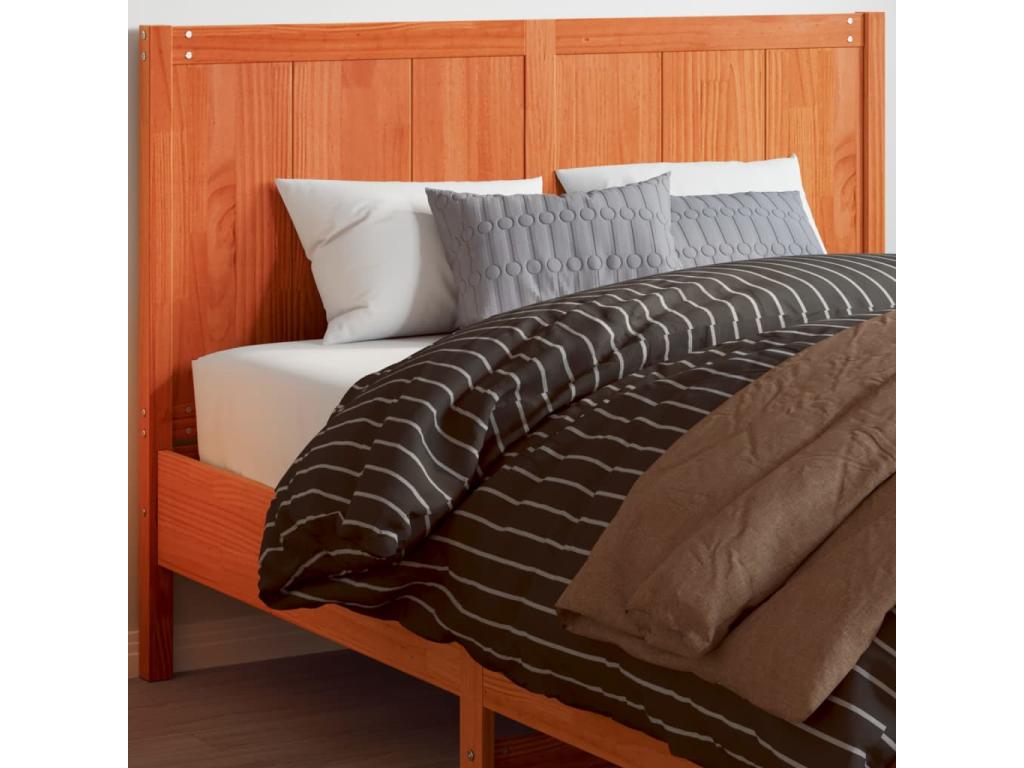 Brown Solid Wood Bed - dlz1766576357874