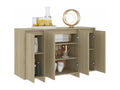 Beige Oak Wood Sideboard, 120 x 41 x 75 cm