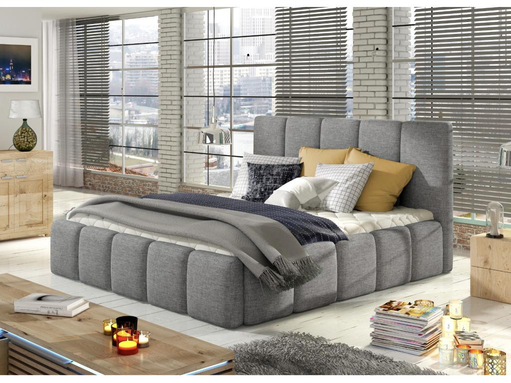 Gray Fabric Bed, 140 x 200 cm - dlz1766576231634