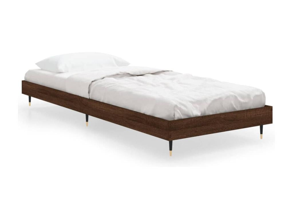 Brown Engineered Wood Bed Frame, 75 x 190 cm