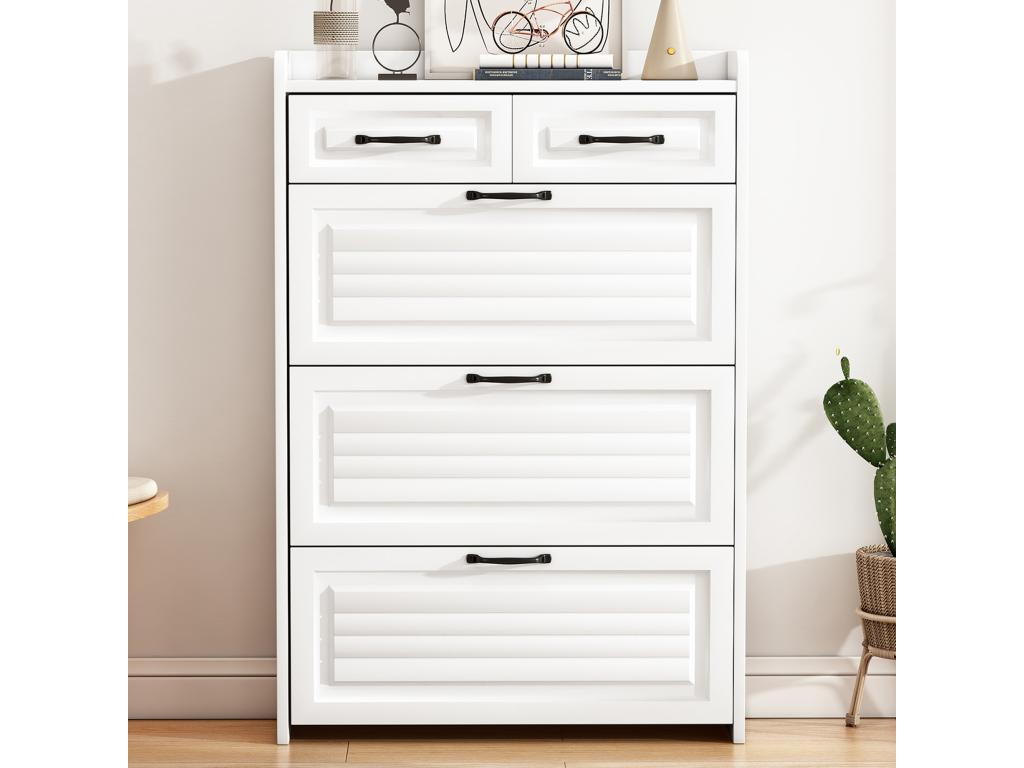 White Metal Dresser, 80 x 23.5 x 120 cm
