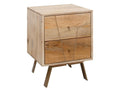 Natural Solid Wood Side Table, 40 x 56 x 40 cm