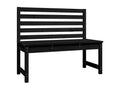 Black Solid Wood Bench