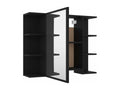 Black Engineered Wood Wardrobe