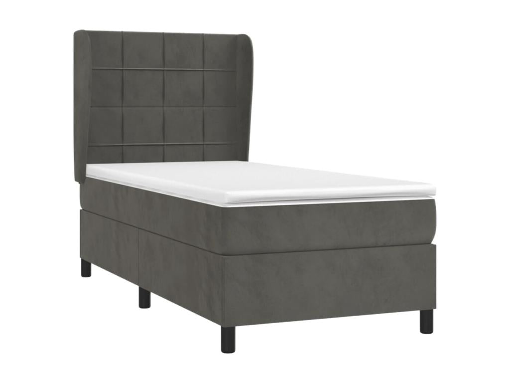 Gray Velvet Mattress, 80 x 200 cm