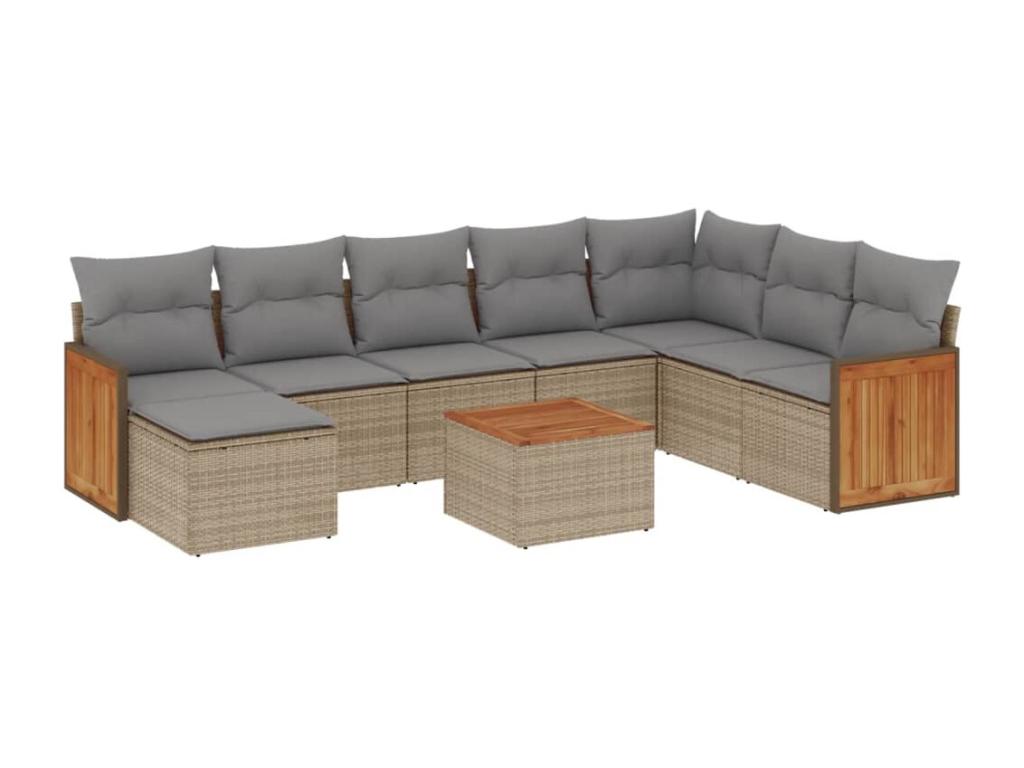 Beige Woven Resin Wicker Outdoor Furniture Set - dlz1766576356009