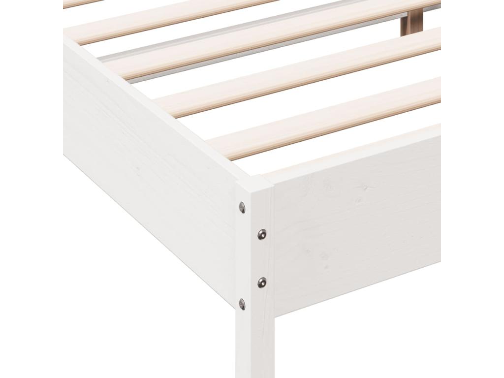 White Pine Wood Bed Frame, 120 x 200 cm