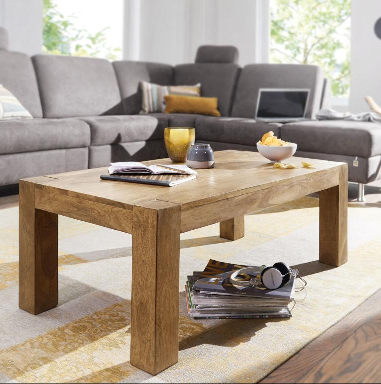 Brown Solid Wood Coffee Table, 110 x 40 x 60 cm