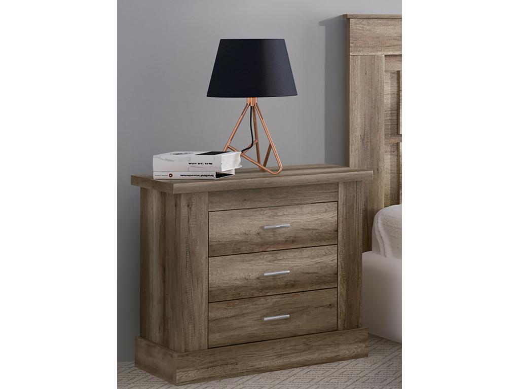 Natural Oak Wood Bed