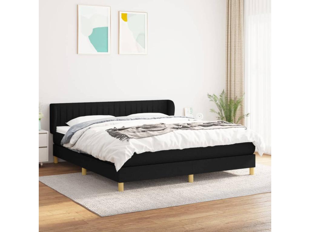Black Fabric Mattress, 180 x 200 cm