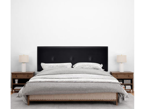 Black Leather Bed, 150 x 50 cm