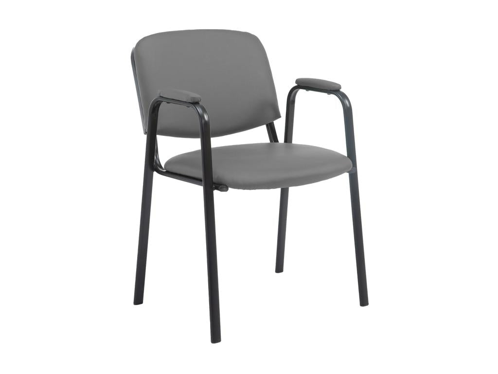 Gray Faux Leather Chair