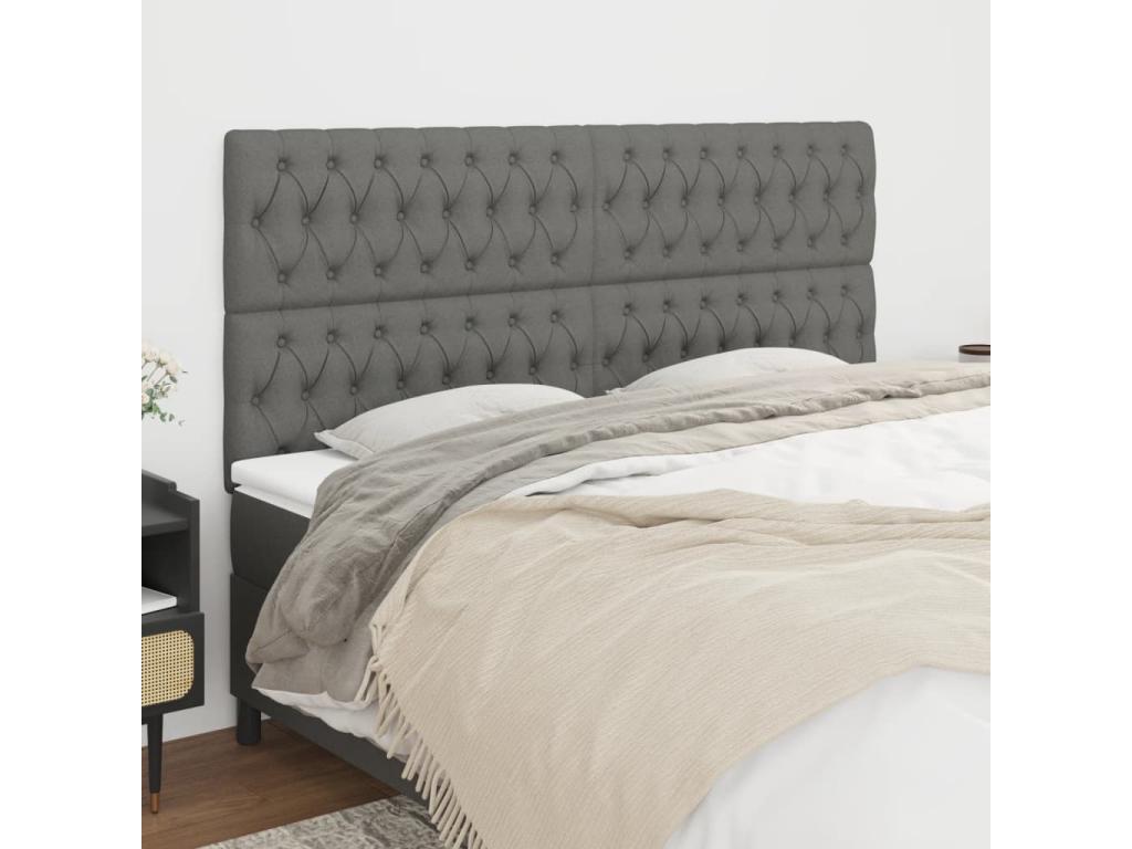 Gray Fabric Bed, 100 x 7 x 78 cm