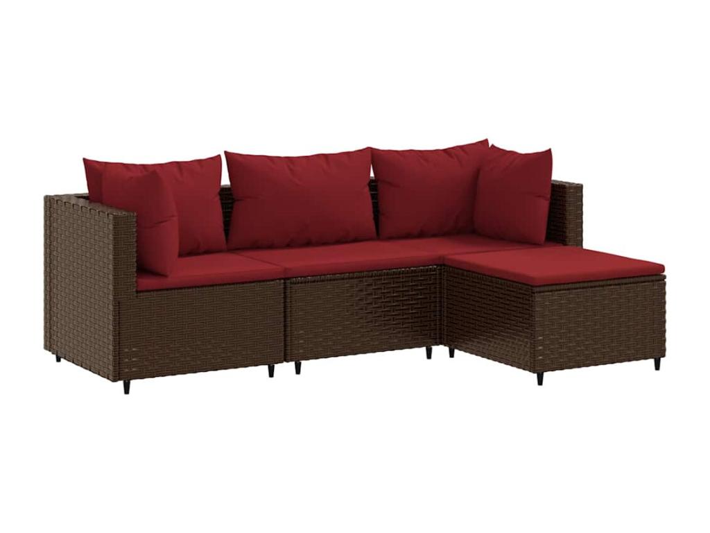 Brown Woven Resin Wicker Outdoor Furniture Set - dlz1766576183895