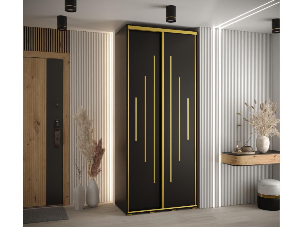 Black Wardrobe, 100 x 45 x 235.2 cm - dlz1766576364963