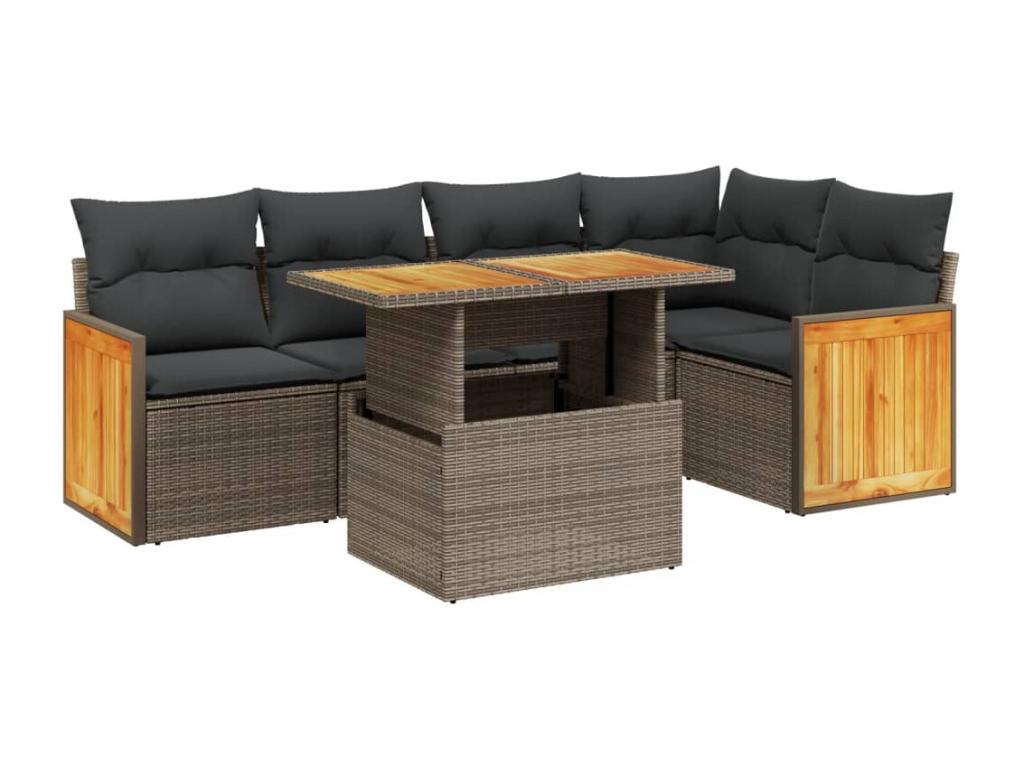 Gray Woven Resin Wicker Outdoor Furniture Set - dlz1766576300470