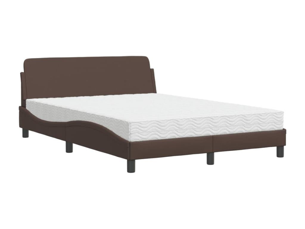 Brown Faux Leather Mattress, 140 x 200 cm