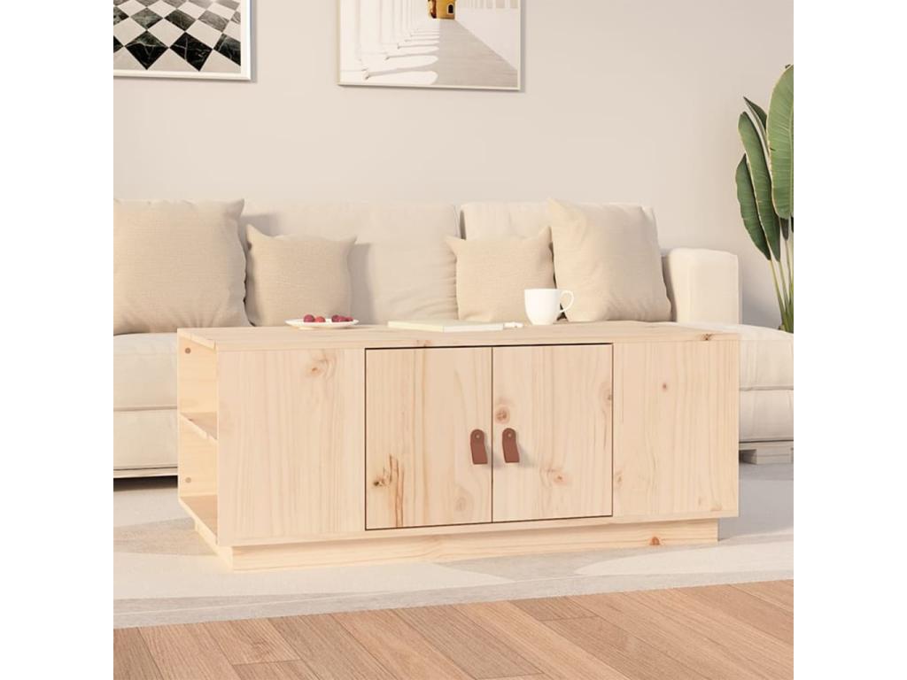 Brown Solid Wood Coffee Table, 100 x 50 x 41 cm