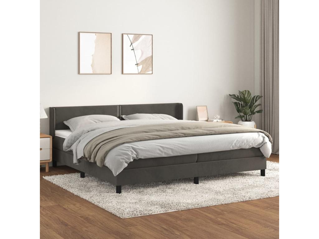 Gray Velvet Mattress, 200 x 200 cm