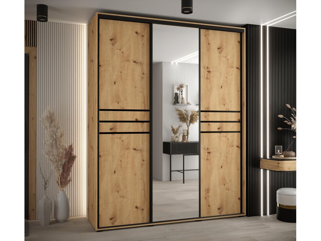 Black Wardrobe, 190 x 45 x 235.2 cm
