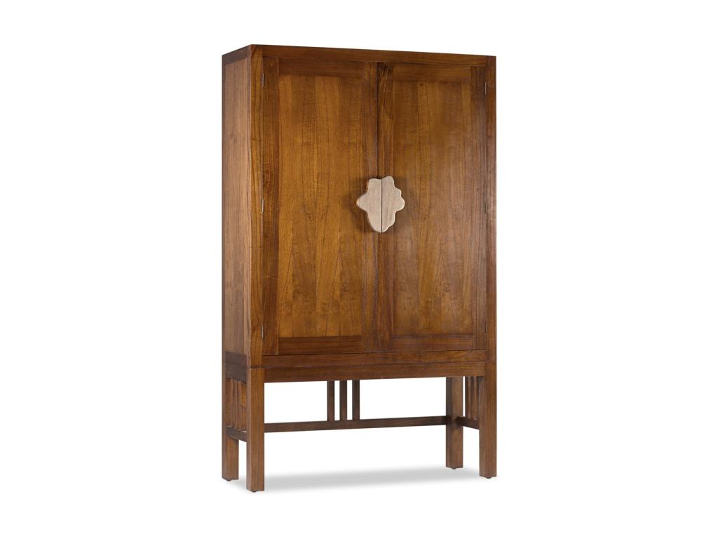 Brown Solid Wood Wardrobe
