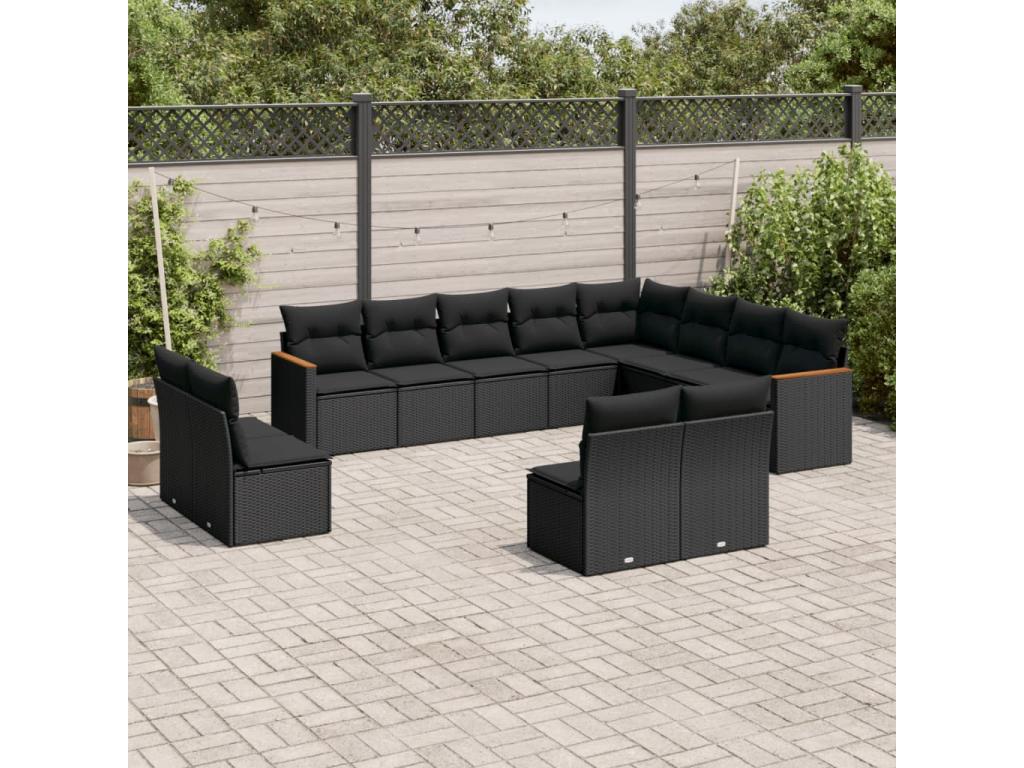 Black Woven Resin Wicker Outdoor Furniture Set - dlz1766576178485