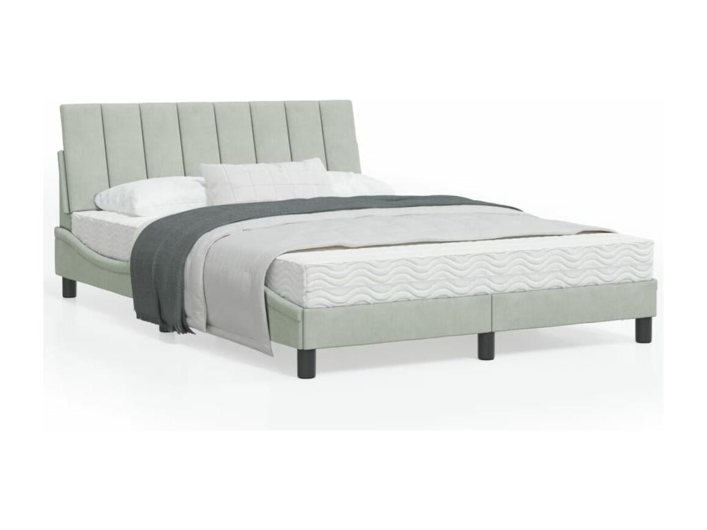 Gray Velvet Mattress, 120 x 200 cm