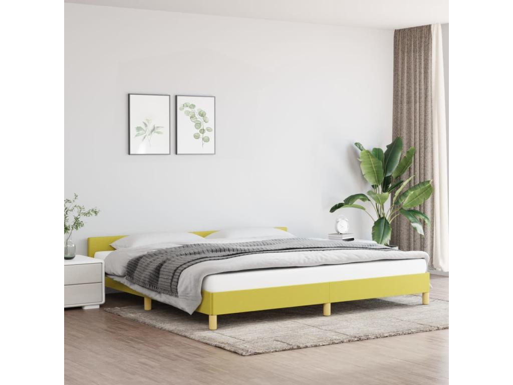 Green Fabric Bed Frame, 200 x 200 cm