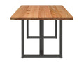 Brown Oak Wood Dining Table - dlz1766576268274