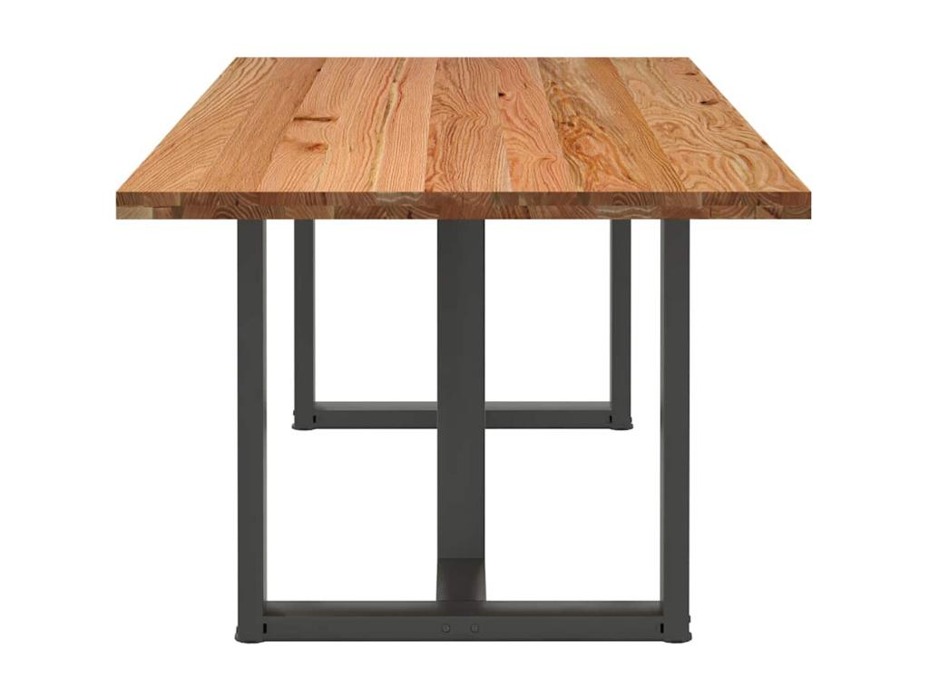 Brown Oak Wood Dining Table - dlz1766576268274