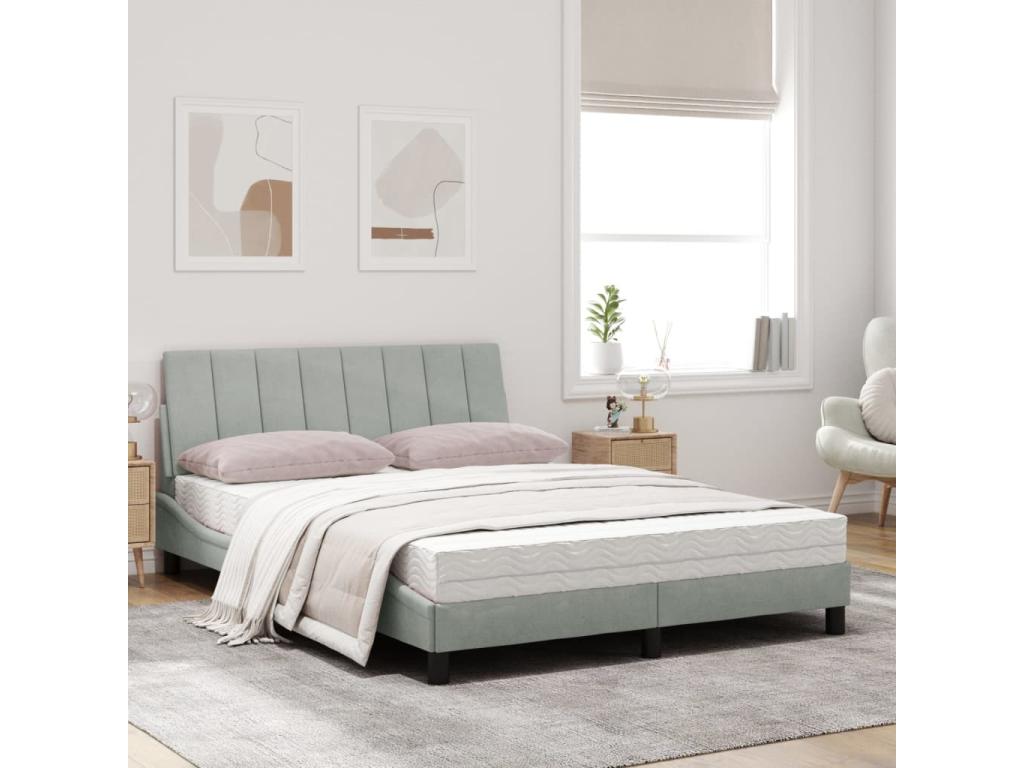 Gray Velvet Mattress, 120 x 200 cm