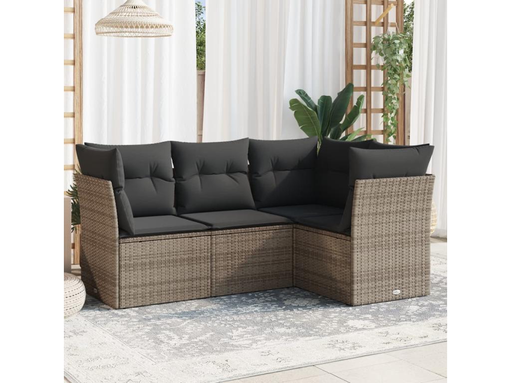 Gray Woven Resin Wicker Outdoor Furniture Set - dlz1766576254882