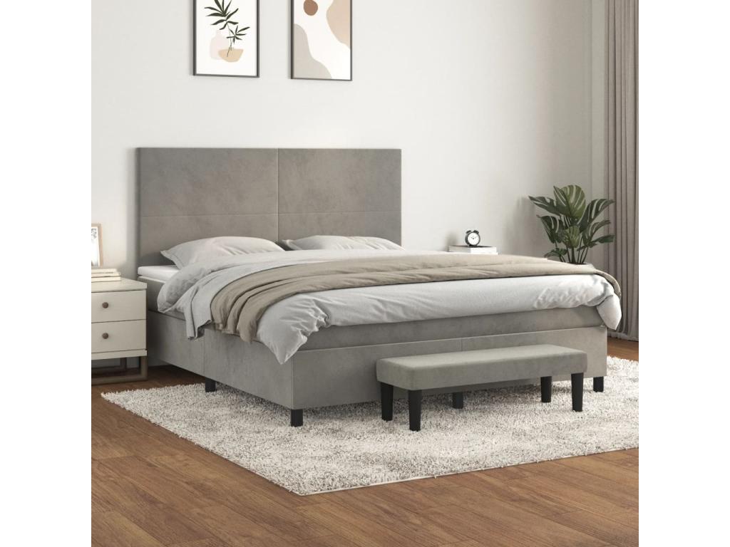 Gray Velvet Mattress, 180 x 200 cm