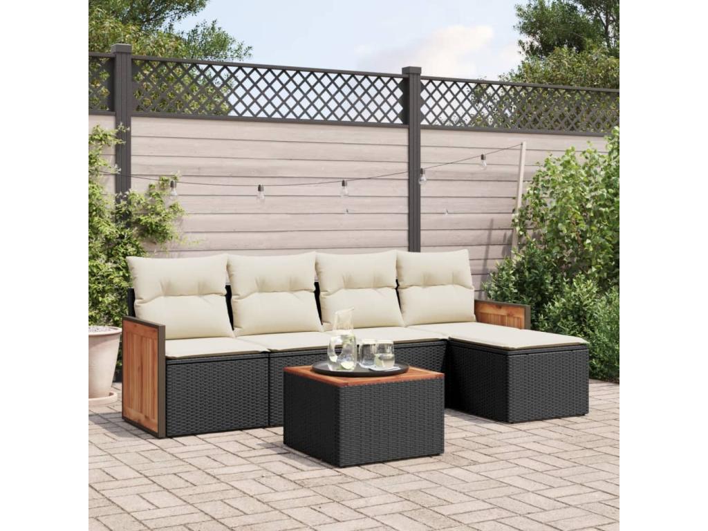 Black Woven Resin Wicker Outdoor Furniture Set - dlz1766576120718