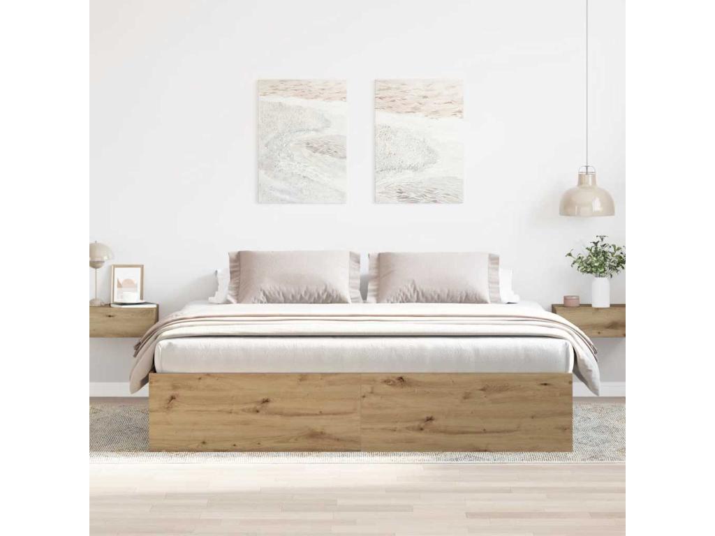 Brown Oak Wood Mattress, 200 x 200 cm