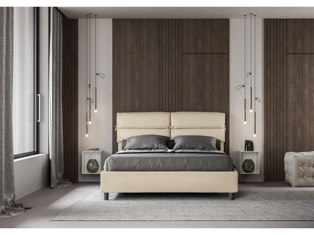 Faux Leather Bed, 160 x 200 cm