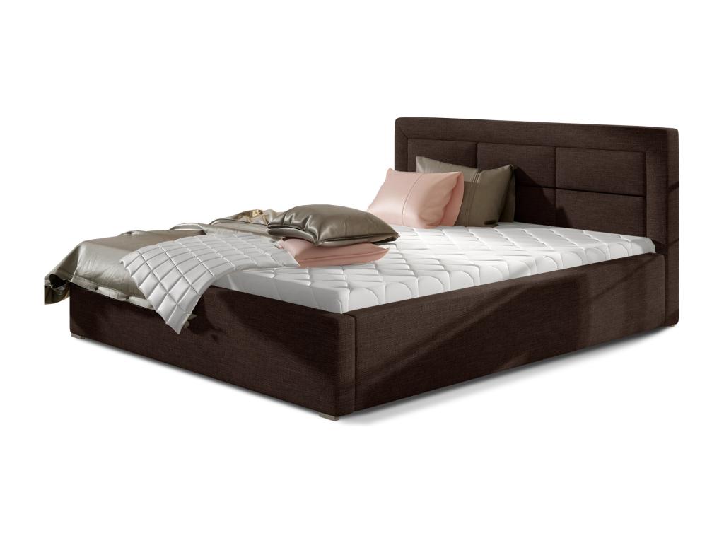Brown Fabric Bed, 200 x 200 cm