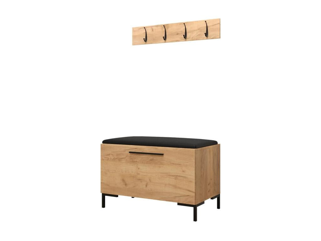 Black Oak Wood Home Furniture, 84 x 44 cm
