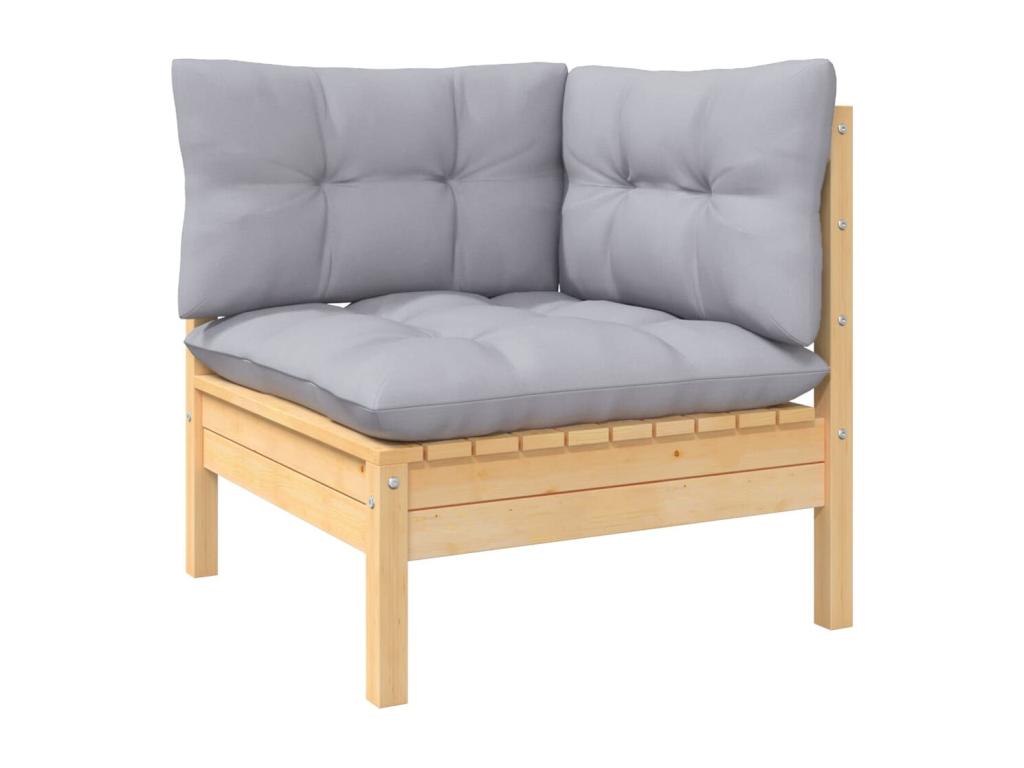 Gray Pine Wood Outdoor Furniture Set - dlz1766576268994