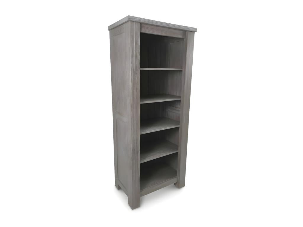 Gray Solid Wood Bookcase