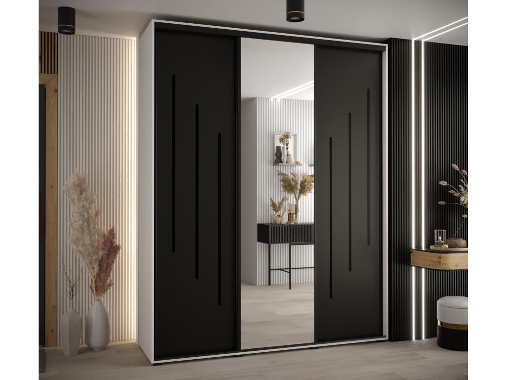 Black Wardrobe, 200 x 45 x 235.2 cm