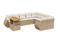 Beige Woven Resin Wicker Outdoor Furniture Set - dlz1766576354100