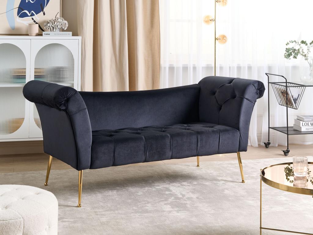 Black Velvet Chaise Lounge