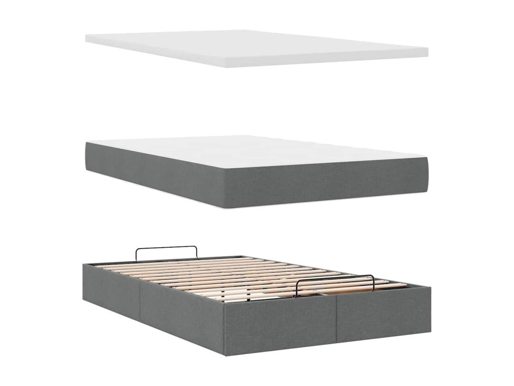 Gray Fabric Mattress, 120 x 190 cm