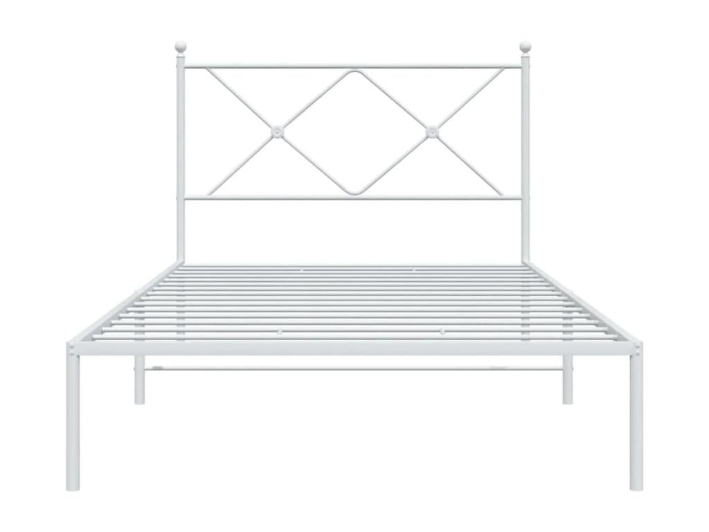 White Metal Bed Frame, 100 x 200 cm
