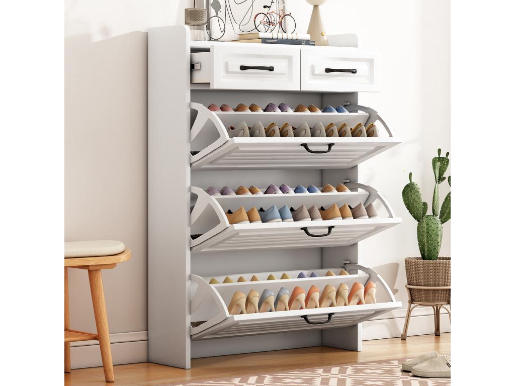 White Metal Dresser, 80 x 23.5 x 120 cm