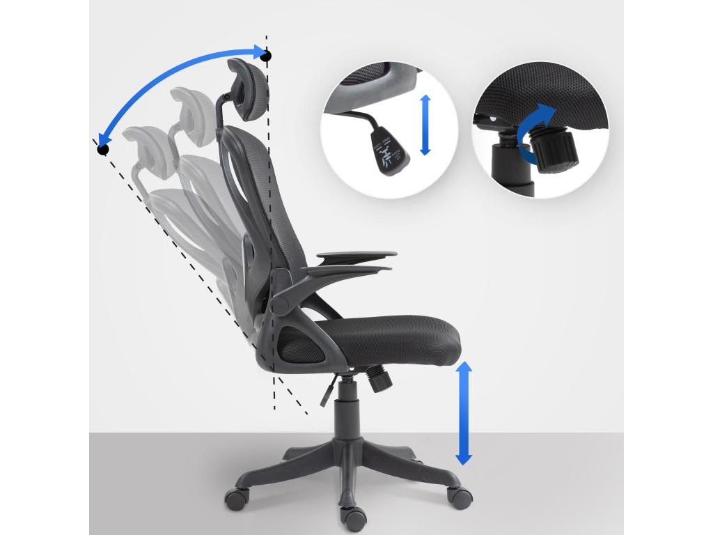 Black Fabric Chair - dlz1766576191926