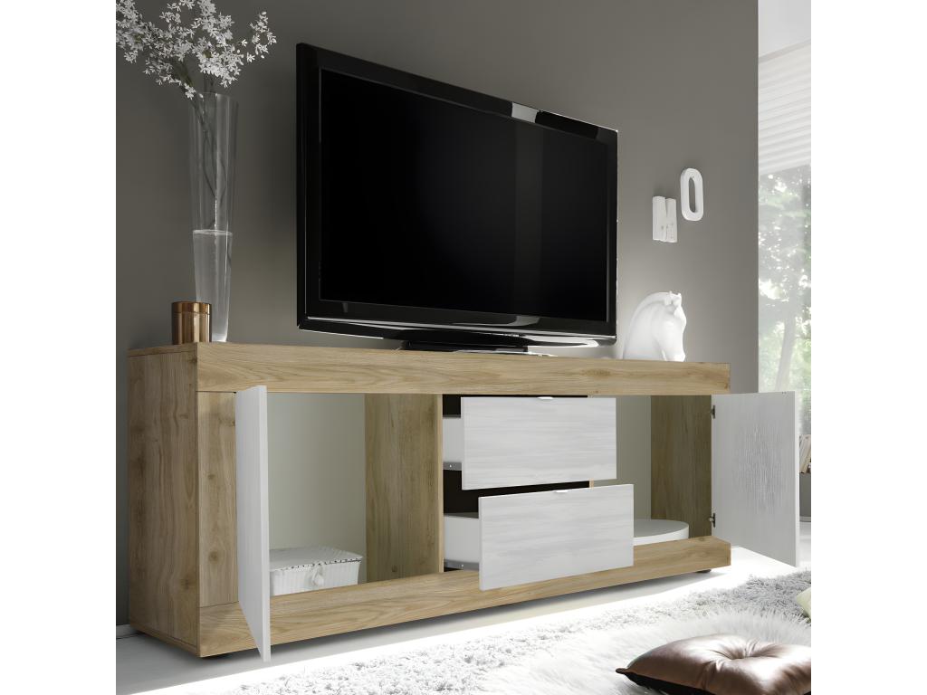 Natural Oak Wood TV Stand
