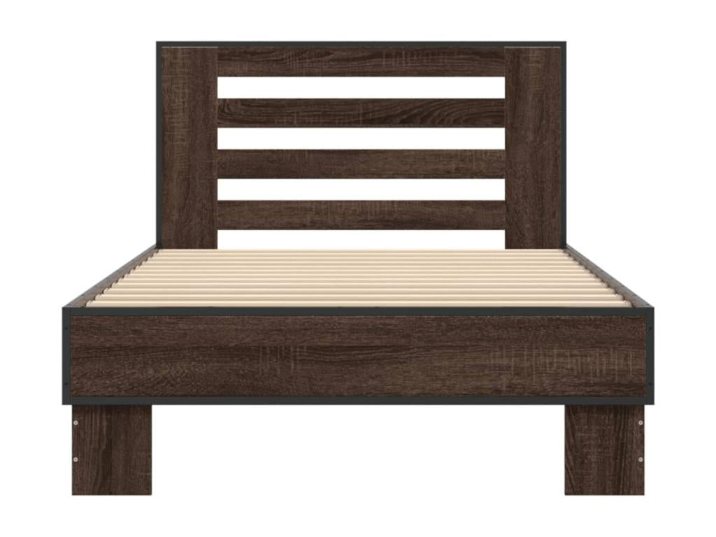 Brown Engineered Wood Bed Frame, 100 x 200 cm