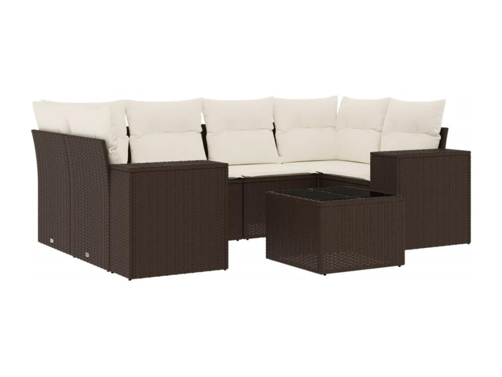 Brown Woven Resin Wicker Outdoor Furniture Set - dlz1766576244053